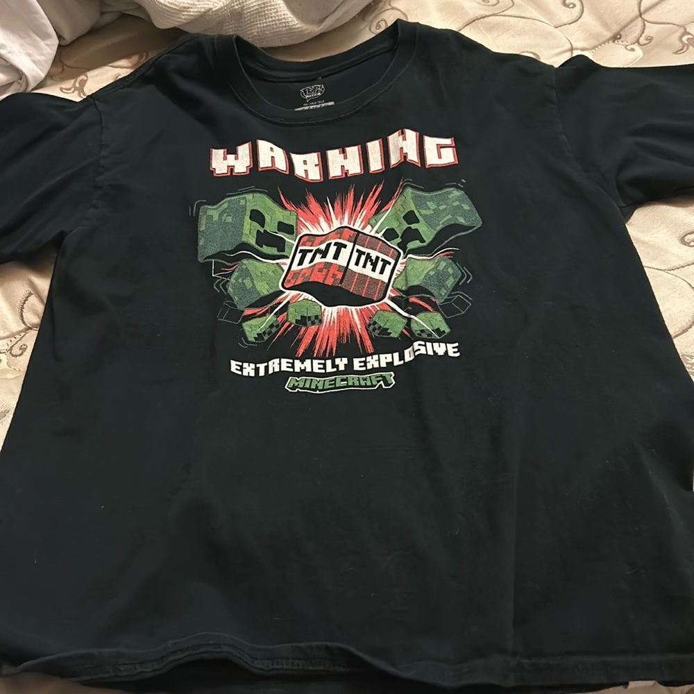 Minecraft creeper explosion shirt